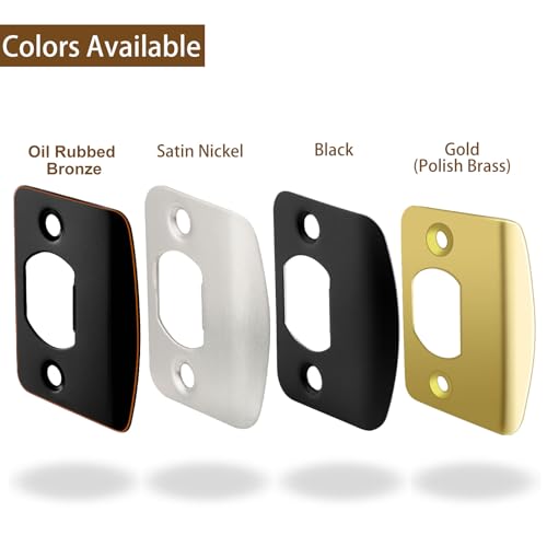 Standard Strike Plates with Spacer Shims (Oil Rubbed Bronze, 2 Pack) - color: Oil Rubbed Bronze, size: 2 Pack