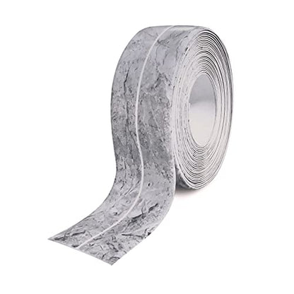 1.5" * 10.5' Kitchen & Bath Tape Caulk Strip, Upgraded Acrylic Glue PVC Self Adhesive Waterproof Caulking Sealing Tape, Decorative Sealant Trim for Kitchen Sink Toilet Bathtub (MarbleGrey) - style: MarbleGrey