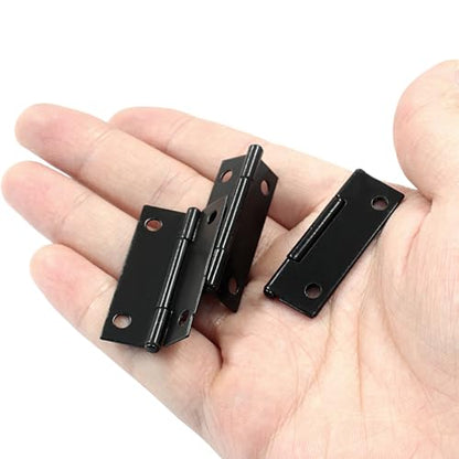 Murtenze 24 Pack 1.5 Inch Door Hinges, Black Butt Hinges with Mounting Screws - color: Black, size: 1.5 Inch - 24 PCS