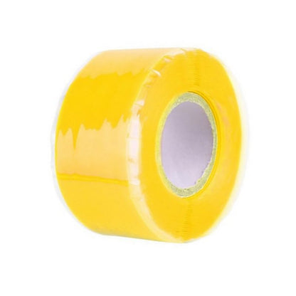 Super Strong Waterproof Tape Stop Leaks Seal Repair Tape Performance Self-Fluxing Silicone Tape Adhesive Insulating Duct Tapes (Yellow) - color: yellow