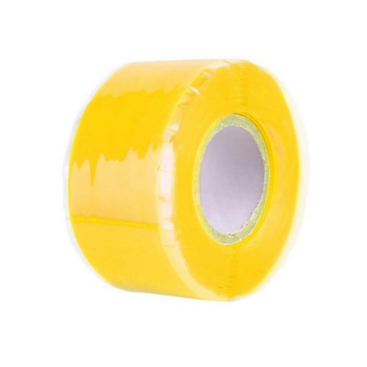 Super Strong Waterproof Tape Stop Leaks Seal Repair Tape Performance Self-Fluxing Silicone Tape Adhesive Insulating Duct Tapes (Yellow) - color: yellow