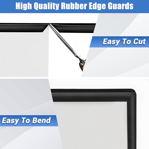 Rubber Edge Trim, Self-Adhesive U Channel Edge Protector for Plywood, Cabinet, 1-1/4" Wood Edge Banding, Flexible Furniture Repair, EPDM Material, Fit 1-1/4"(32mm), Length 10Ft, Black - size: Fit 1-1/4"- L10'