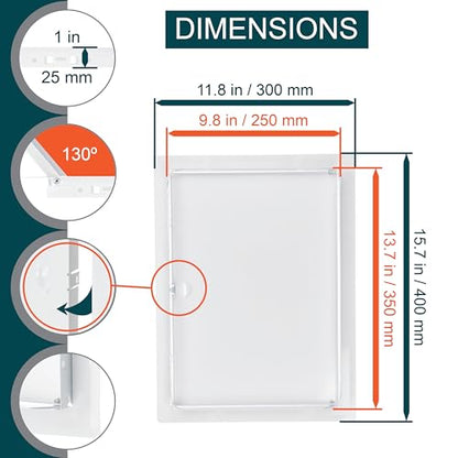 10" x 14" White Metal Access Panel, Service Shaft Door, Plumbing, Electricity Heating Alarm Wall for Drywall, Bathroom Services Hole Cover, Wall Covering - size: 10" x 14"