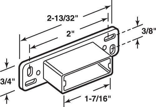 Prime-Line R 7145 Nylon Drawer Track Backplate (2 Pack) - color: White