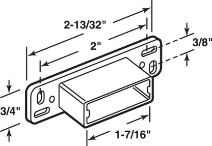 Prime-Line R 7145 Nylon Drawer Track Backplate (2 Pack) - color: White