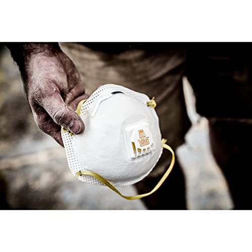 3M N95 Respirator 8511, 5 Pack, NIOSH-APPROVED N95, Features 3M COOL FLOW Exhalation Valve, Relief From Dusts & Certain Particles During Sanding, Pollen, Mold Spores, Dust Particles (8511HB2-C-PS)