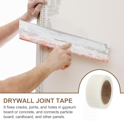 PATIKIL Drywall Repair Mesh Tape, 2 Inch x 82 ft Fiberglass Repair Patch Self-Adhesive Dry Wall Joint Tape 6 Mesh Wall Hole Crack and Seam Patch, White - size: 2 inch x 82 Feet