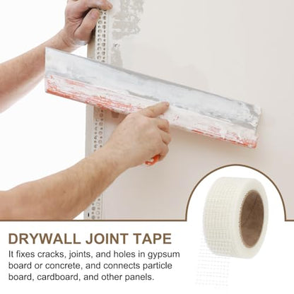 PATIKIL Drywall Repair Mesh Tape, 2 Inch x 82 ft Fiberglass Repair Patch Self-Adhesive Dry Wall Joint Tape 6 Mesh Wall Hole Crack and Seam Patch, White - size: 2 inch x 82 Feet