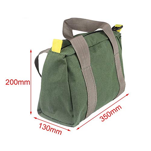 Tool Bag, Canvas Portable Tool Storage Bag Wrench Screwdriver Organizer Pouch Toolkit 16inch - size: 16inch