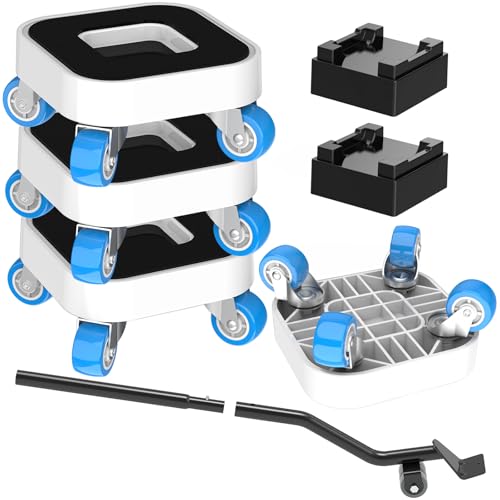 New Upgrade Furniture Sliders, Furniture Dolly with 360° Rotatable Wheels, Furniture Movers for Moving Heavy Duty Sofa, Bed, Load Capacity Up to 900lb - size: 1.25in wheels + 1 pry bar