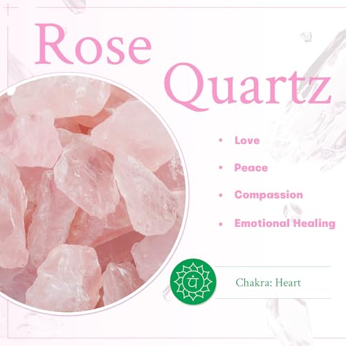 mookaitedecor Set of 2 Rose Quartz Drawer Knobs with Screws, Crystal Stone Pull Handles for Dresser Wardrobe Kitchen Decorative