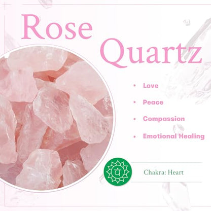 mookaitedecor Set of 2 Rose Quartz Drawer Knobs with Screws, Crystal Stone Pull Handles for Dresser Wardrobe Kitchen Decorative