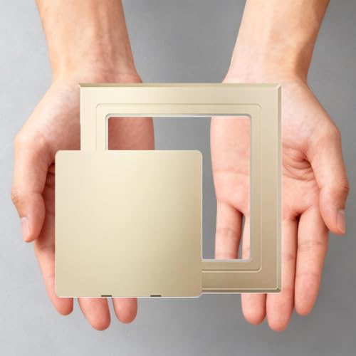 Self Adhesive Access Panel 3x3 4x4 5x5 6x6 8x8 10x10, Wall Hole Cover Plate for Drywall/Ceiling/Plumbing, Palsitc Access Door for Inspection(Gold,80x80mm/3x3in) - color: Gold, size: 80x80mm/3x3in