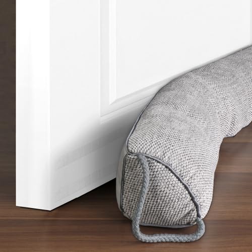 Triangle Under Door Draft Stopper Noise Blocker 34 Inches for Door Bottom Air Seal Insulation and Soundproof, Heavy Duty Weather Guard Snake Stripping, Gray - color: Triangle-gray, size: 34inch