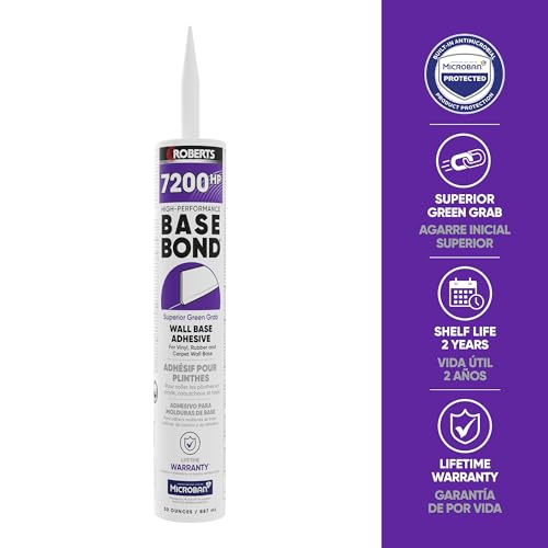 Roberts High-Performance Base Bond Wall Base Adhesive - 30 Oz. (887 mL) - size: 30 Fl Oz