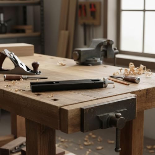 Woodworking Bench Vise - Adjustable Workbench Bench Dog Clamp,Lightweight Benches Tail Vise Offering Portability and Strength in Professional Woodworking Task High Strength Clamp (Black)