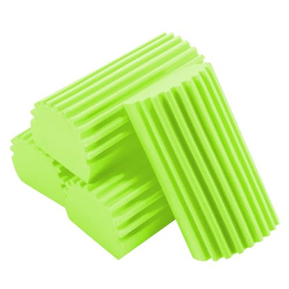 4-Pack Damp Cleaning Sponge Brush Set - Suitable for Kitchen and Car Window Cleaning,Mirrors, Window Track Grooves - Multi-Functional Cleaning Products That are Efficient Cleaning Tools(Green) - color: Green