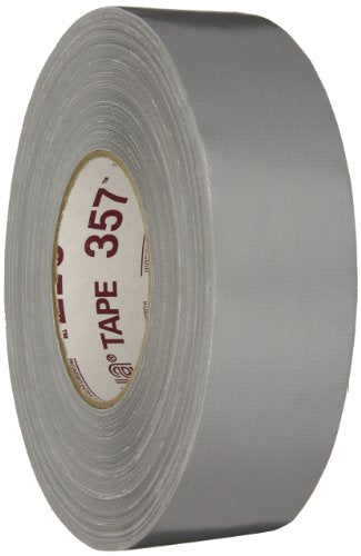 Nashua 357 Polyethylene Coated Cloth Premium Grade Duct Tape, 13 mil Thick, 55 m Length, 48 mm Width, Silver