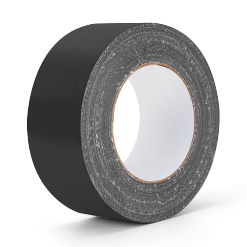 Black Duct Tape Heavy Duty Waterproof, 40 Yards X 2 Inch, 9 Mils Thickness Strong Adhesive Sticky, No Residue, Easy Tear by Hand for Home Repairs Indoor Outdoor Crafts Packing HVAC and Construction - color: Black 2 Inches Width, size: 40 Yards/Roll X 1 Ro