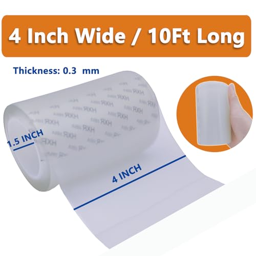 WENSSKKU Clear Repair Tape for Awning, Tarp, Canvas, Fabric, RV Roof, Underbelly, Boat Covers, Sail, Tent etc, Outdoor Repair Tape Heavy Duty, Thickened,Waterproof (Pack of 2) - size: Medium (Pack of 2)