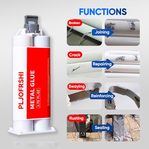 Metal Glue, Heavy Duty 2 Part Epoxy Weld Adhesive, High Strength Waterproof Repair Glue for Metal, Plastic, Ceramic, Fiberglass, Glass, Wood, Automotive, Plumbing, Construction Projects(1.76oz) - size: metal glue 1PCS