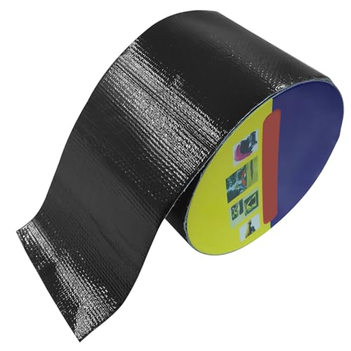 Waterproof Repair Tape, UV-Proof Multi-Surface Instant Seal Patch Repair for RV Awning, Boat Cover, Tent, Tarp & Canvas (3 Inch x 24.6FT, Black) - color: Black