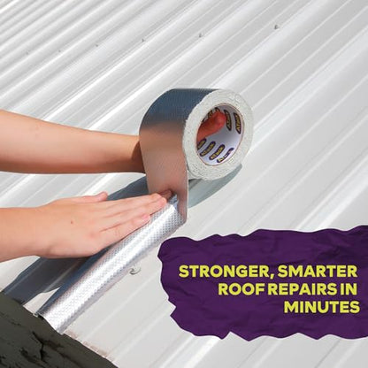 ATack Aluminum Butyl Tape Waterproof Sealing Tape 4 Inch x 16 Feet Roof Sealant for Roof and Gutter Patch, RV Repair, Metal Flashing, HVAC, Window, Pipe Sealing, Super Waterproof Thick Butyl Rubber - size: 4 Inches x 16 Feet