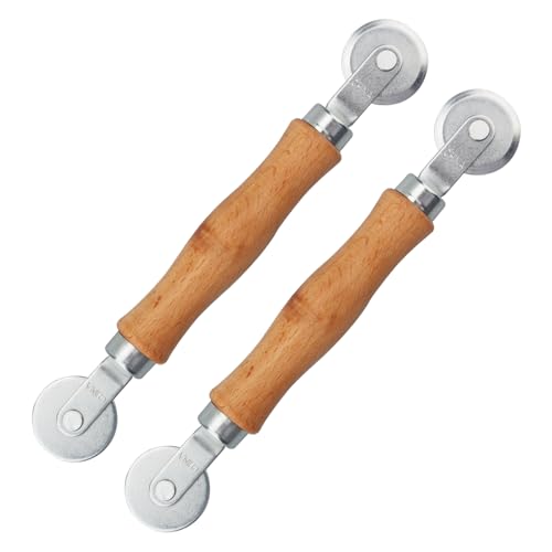 P 7505 Screen Rolling Tool for Installing Window and Door Screens, Spline Roller with Wood Handle & Steel Bearing Wheel, Professional Window and Door Screen Tools (2 Pack) - size: 2 Pack