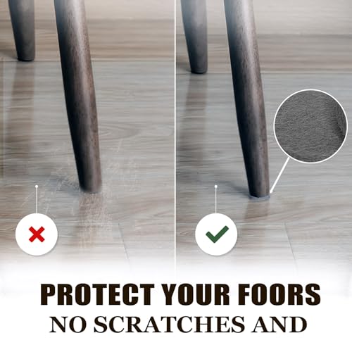 Yelanon Felt Furniture Pads for Hardwood Floors -261 Pcs Premium Floor Protectors for Furniture, Felt Pads for Chair Legs, Black & Beige - size: 261 pcs Black & Beige