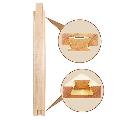 1 PCS Wooden Undermount Drawer Slides Classic Guide Center Mount Track 17.72 Inchs, Wood Drawer Glides Bottom Rails Replacement Kit
