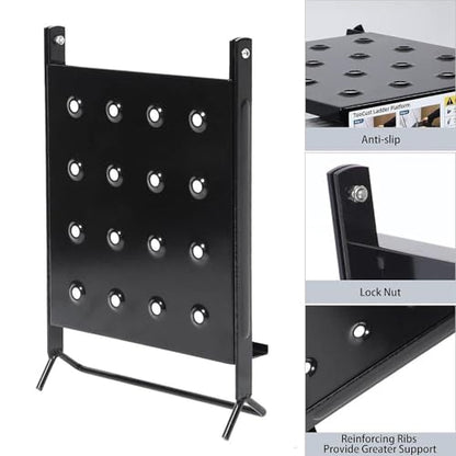 Ladder Work Platform Anti Slip Extension Ladder Tray Storage Shelf