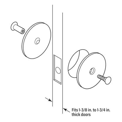 Prime-Line U 9515 Steel Door Hole Cover Plate, Gray (Single Pack) - color: Gray, size: 2-5/8 in. (Pack of 1)