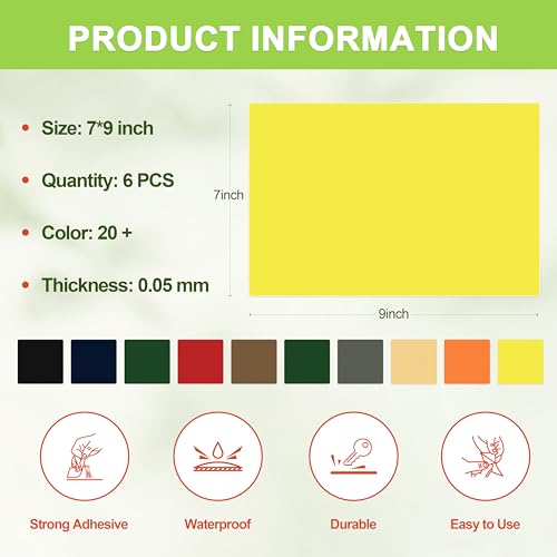 TIANLDD Waterproof Repair Tape for Boat Covers,Tents,Tarp,RV Awning，Fabric Repair Tape(Yellow) - color: Yellow, size: Nylon-7 in x 9 in