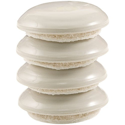 Self-Stick, Round Furniture Sliders for Carpeted Surfaces (4 piece) - 1-1/8" Round SuperSliders - color: Beige, size: 1-1/8", 4 Pack