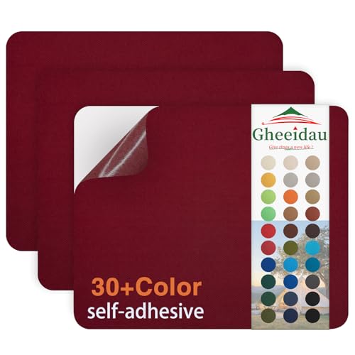 Gheeidau Canvas Repair Patch 9×11 Inch 3Pcs Waterproof Self-Adhesive Fabric Repair Patch for Tents,Boat Cover,Pop Up Canopy,Patio,Bags,Car Seats,Sofas,Furniture Cover(Burgundy) - color: Burgundy, size: 9"×11"×3PCS