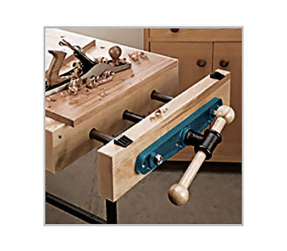 Groz 39020 7-Inch Woodworking Front Vise, Cast Iron Body and Socket, Precision Rolled Threads, Quality Wooden Handle, Exceptionally Sturdy, Perfect for Professional Craftsmen and Woodwork Studios