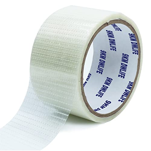 9KM DWLIFE Kite Ripstop Repair Tape 5cm-10cm Bi-Directional Fiberglass Filament Tape Clear Waterproof Strong High Adhesion Tear UV Resistance for Tent Sail Awning RV Camper Packing Fabric - size: 10m x 10cm