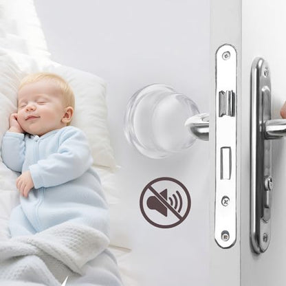 Extra Thick 1" Clear Door Stoppers for Wall – 2 Pack Self-Adhesive Silicone Cylinder Bumpers, Heavy-Duty Door Knob Wall Protectors, Noise Reduction for Nurseries, Bedrooms, Rentals & Home Offices
