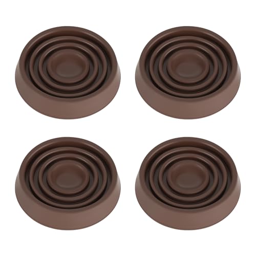 Furniture Coasters, 1.5X1.5 Rubber Caster Cups Non Slip Furniture Pads Non Skid Furnitures Grippers Anti Slide Floor Protector for Bed Couch Table Chair Stoppers - 4 Pack, Brown - color: Brown, size: 1.5” 4pcs - new