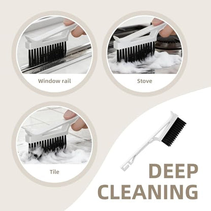 CLEANGOR Grout Cleaner Brush V Shape, Stiff Grout Cleaning Brushes for Tile Floor,Magic Brush, Bathroom Accessory, Cleaning Tools, Grout Scrub Brush Set for Shower, Bathroom, Kitchen, Household Use