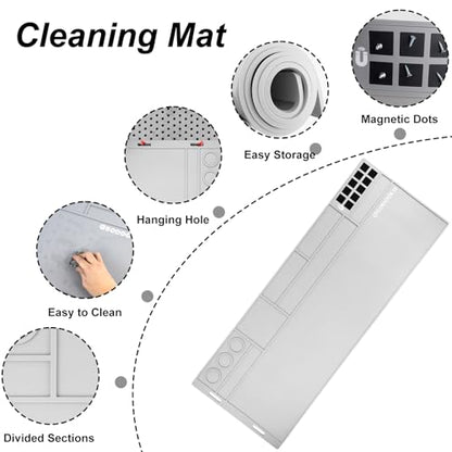 Gun Cleaning Mat with, Non-Slip Magnetic Tool Mat, Gun Cleaning Supplies Kit, Rifle Cleaning Mat Gun Accessories for Men