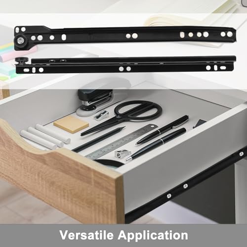 Metal Hardware Bottom Mount Full Extension Ball Bearing Drawer Slides 12 Inch Side Mount File Cabinet Rails Dresser for Smooth Furniture 100 LB Load Capacity Metal Runner Trash Can Kitchen