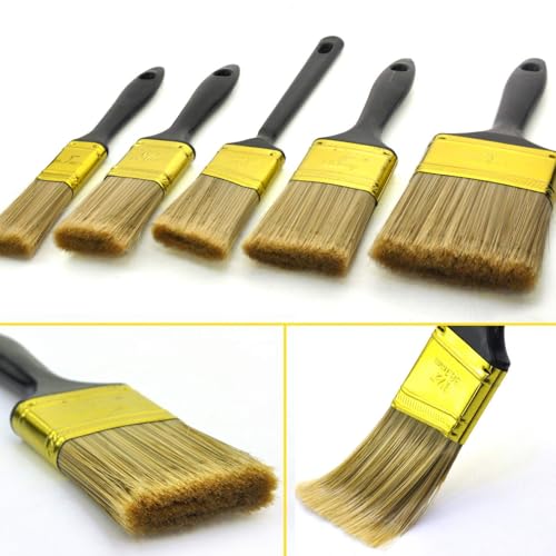 Great Andrew Paint Brushes, 30 PCS Great Value Multi use(3" 2" 1.5" 1" Flat &1.5" Angled) Paint Brush Pack, Paint Brushes Set for Home Furniture Fences Wall Trim - size: 30 Pcs, 1",1.5",2",3"&1.5"a