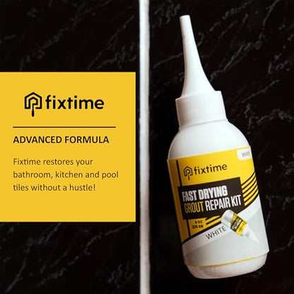 Tile Grout Repair Kit, White Grout Filler Tube 8 oz, Grout Repair Renews, Fast Drying Repait Kit, Grout Sealer for Floor Tile - Spatula Included (2xWhite) - style: 2xWhite