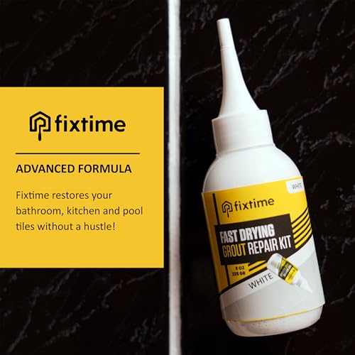 Grout Repair Kit - White Grout Filler Tube - Grout Crack Repair, Premixed Grout Filler Repair, Fast Drying Grout Sealer for Floor Tile - Spatula Included (White, 8oz) - style: WHITE