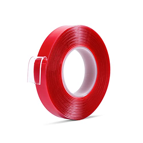 Double Sided Tape Heavy Duty - 1/2" 10' Transparent Strong Adhesive Removable Double Sided Mounting Tape for Home Decor,Wall Decor,Room Decor,Office Decor(Pack of 1 Roll) - size: 1/2"