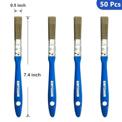 King Origin Small Paint Brush Set, 50 Pcs, 1/2 Inch (13 mm) Mini Paint Brushes for Detailed Painting, Touch-Ups, Crafts, Furniture, DIY Painting - color: 50 Pack, 1/2 Inch