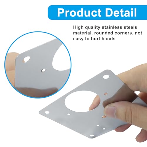 6 PCS Cabinet Hinge Repair Plate, Stainless Steel Hinge Repair Kit with Mounting Screws, for Kitchen, Cupboard, Cabinet Doors, Locker