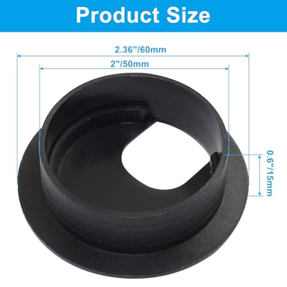 Bivethoi 5pcs 2 inch Desk Wire Cord Cable Grommets Hole Cover for Office PC Desk Cable Cord Organizer Plastic Cover Black(U Shape) - size: 2 inch(U shape)
