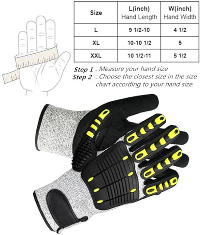 Lobster Gloves for Diving, Puncture and Cut Resistant Fishing Spearfishing Freediving Scuba Diving Gloves, Fully Coated Safety Work Glove for Men Women - size: XX-Large